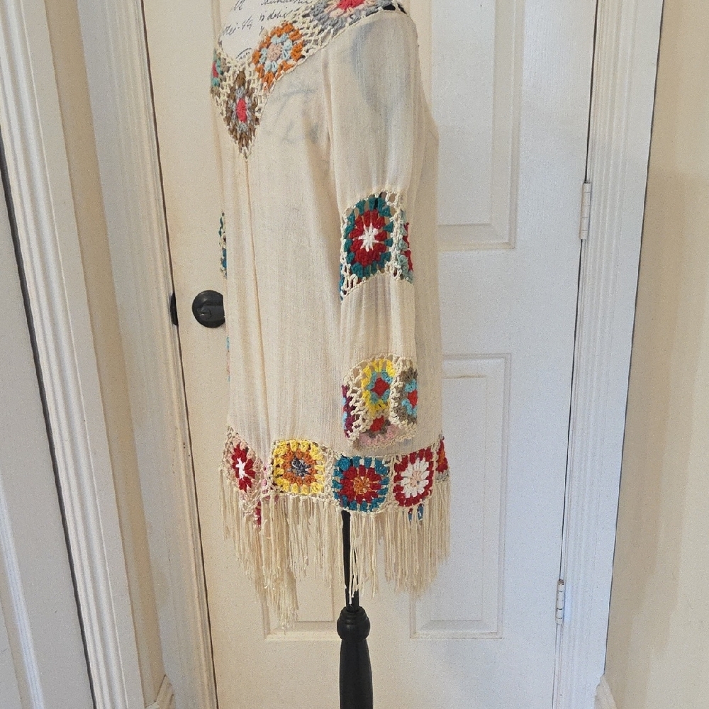 Bohemian Crochet Fringe Top - Picture 6 of 7